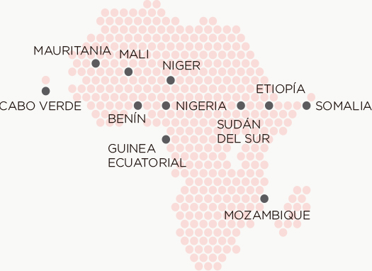 Mapa áfrica subsahariana